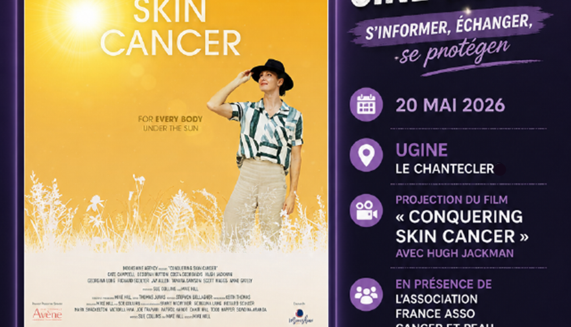 Mai Violet - Ciné débat '' Conquering Skin cancer '' '' Vaincre le cancer de la peau ''