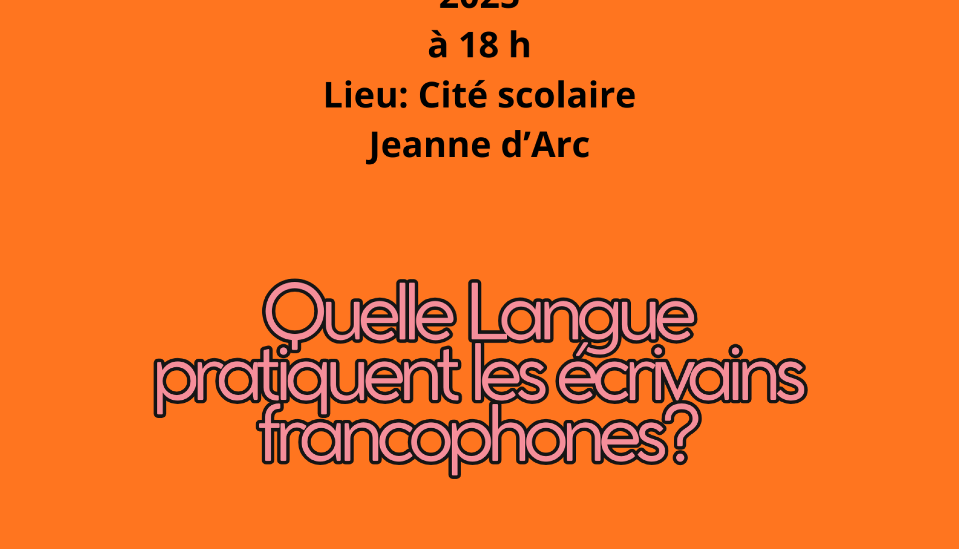 Café littéraire sur la langue française