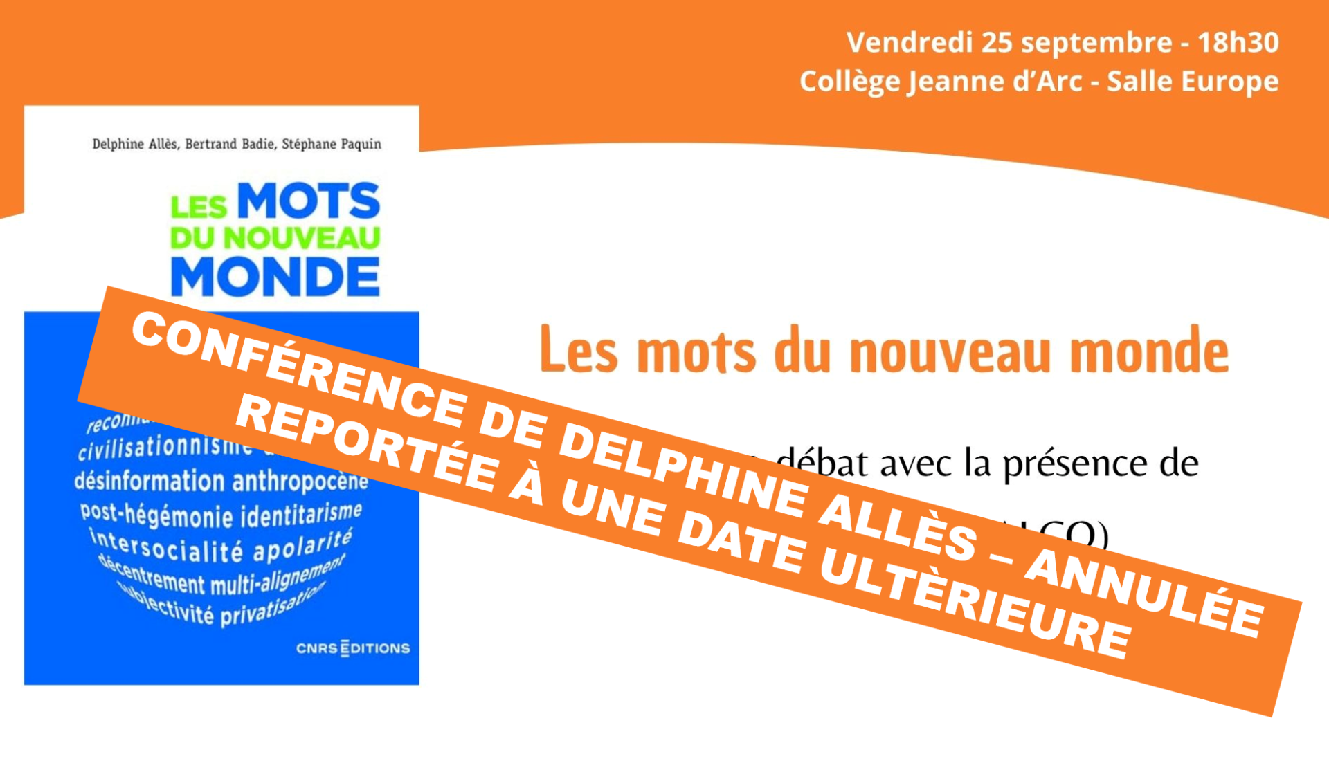 REPORT - Conférence - Géopolitique - Les mots du nouveau monde