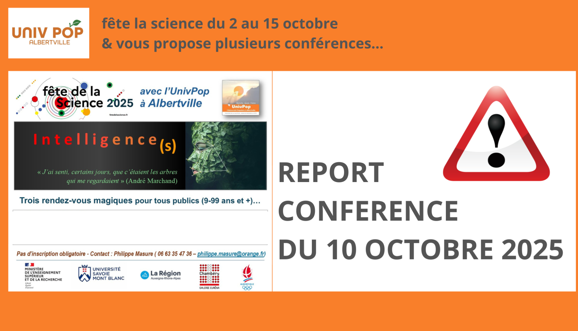 FÊTE DE LA SCIENCE : Trois rendez-vous magiques pour tous publics (9-99 ans et +)… RDV 2/3