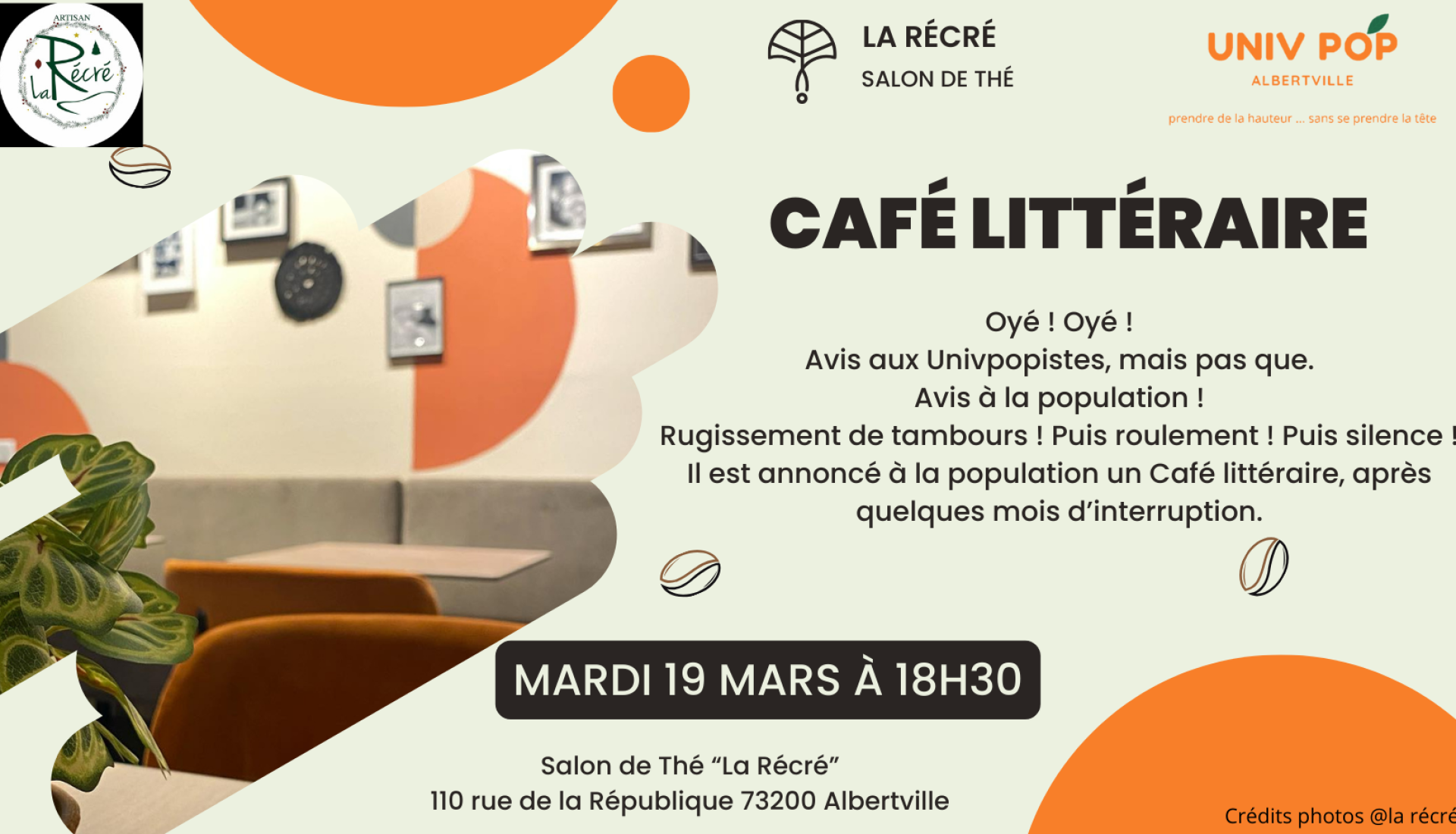 LE CAFÉ LITTÉRAIRE D'AMBROISE