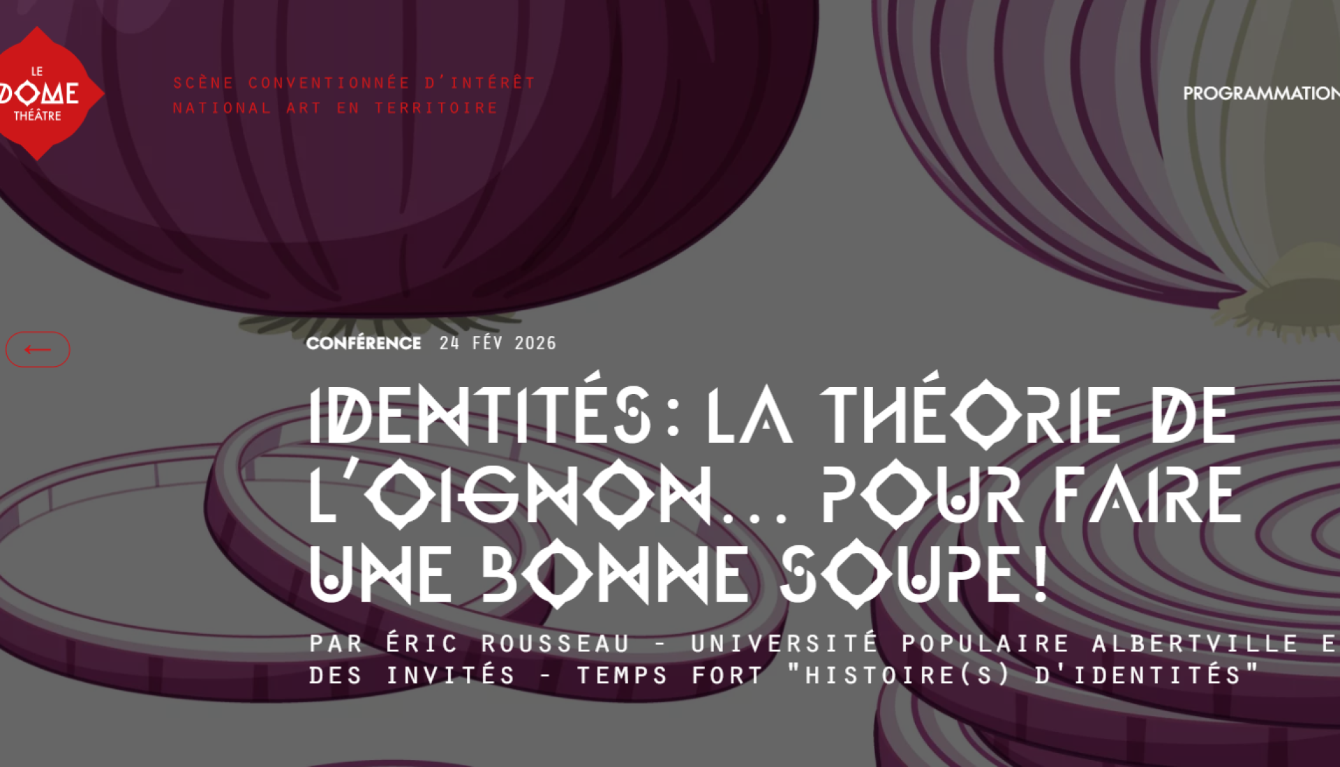 Conférence Identités : la théorie de l’oignon… pour faire une bonne soupe !