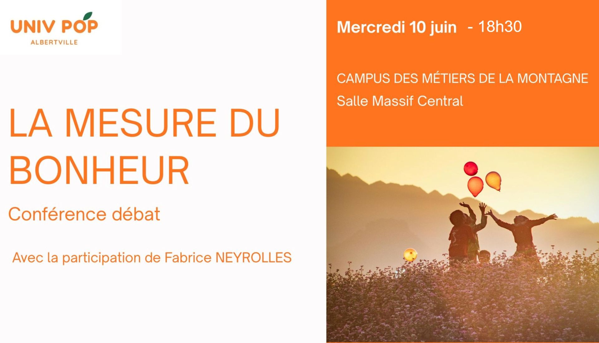 « La mesure du Bonheur » - Conférence Débat de Fabrice Neyrolles